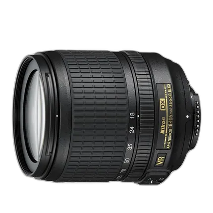 Nikon AF-S DX Nikkor 18-105mm f/3.5-5.6G ED VR Telephoto Lens - Black