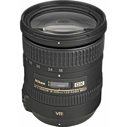 Nikon AF-S DX Nikkor 18-200mm f/3.5-5.6G ED VR II Telephoto Lens - Black