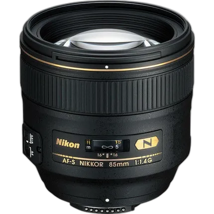 Nikon AF-S Nikkor 85mm f/1.4G Portrait Lens - Black