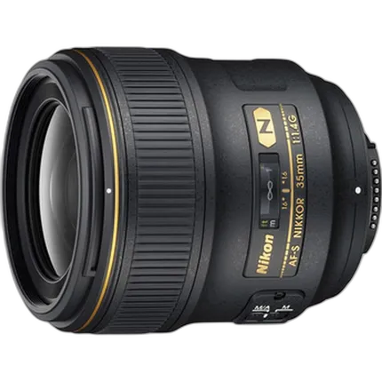 Nikon AF-S Nikkor 35mm f/1.4G Wide Angle Lens - Black