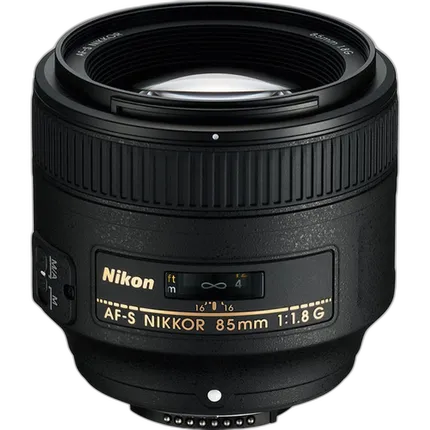 Nikon AF-S Nikkor 85mm f/1.8G Medium Telephoto Portrait Lens - Black