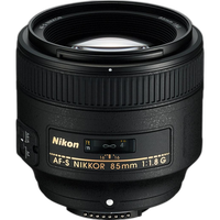 Nikon AF-S Nikkor 85mm f/1.8G Medium Telephoto Portrait Lens - Black
