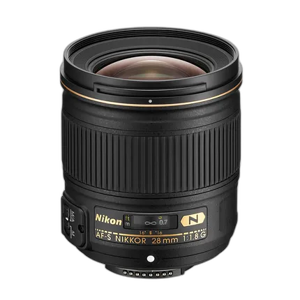 Nikon AF-S Nikkor 28mm f/1.8G Wide Angle Prime Lens - Black