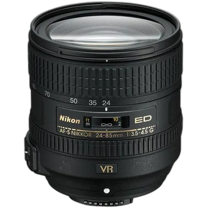 Nikon AF-S Nikkor 24-85mm f/3.5-4.5G ED VR Wide Angle Lens - Black