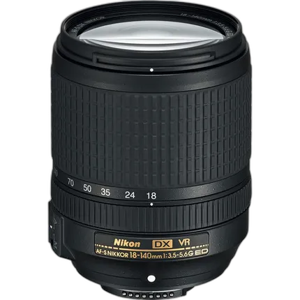 Nikon AF-S DX Nikkor 18-140mm f/3.5-5.6G ED VR Telephoto Zoom Lens - Black