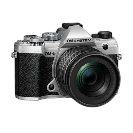 OM SYSTEM OM-5 Mirrorless Camera (Silver) with 12-45mm f/4.0 PRO Lens