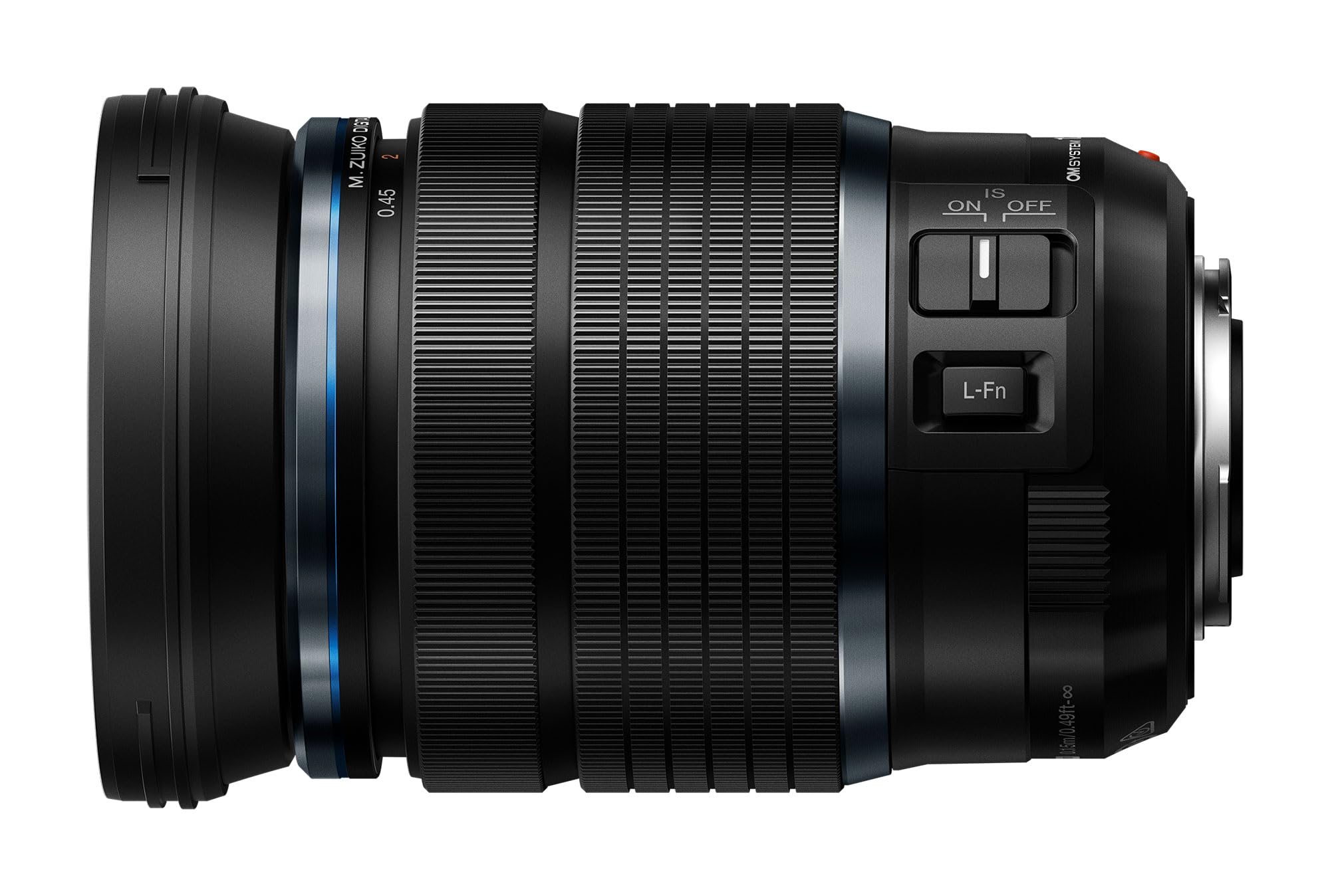 OM SYSTEM M.Zuiko Digital ED 12-100mm f/4 IS PRO Lens side view