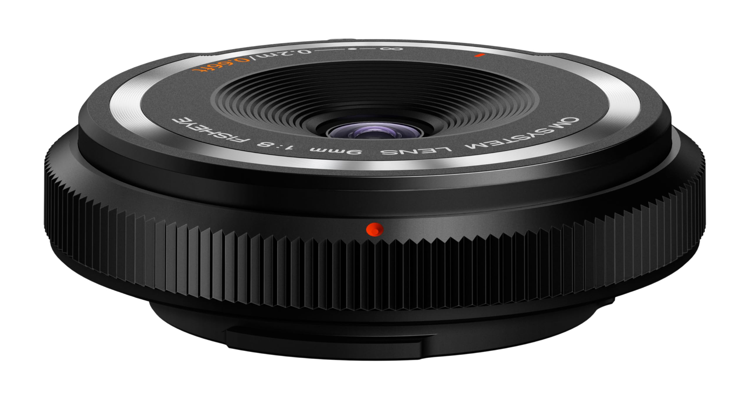 OM SYSTEM Fisheye Body Cap 9mm f/8 Lens side view