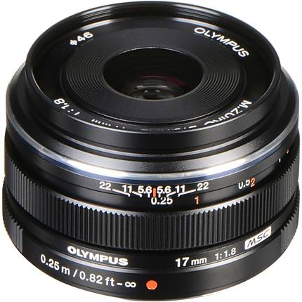 OM System M.Zuiko Digital 17mm f/1.8 Wide Angle Lens - Black