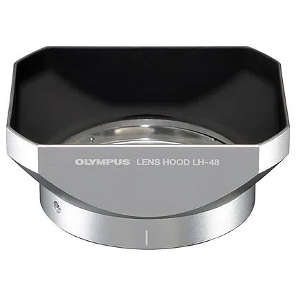 Olympus LH-48 Metal Lens Hood (Silver) for M.ZUIKO Digital ED 12mm f/2 Lens