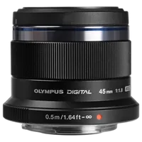 OM SYSTEM M.Zuiko Digital 45mm f/1.8 Portrait Lens - Black 0