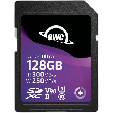 OWC 128GB Atlas Ultra SDXC V90 UHS-II Memory Card