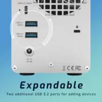 OWC Mercury Elite Pro Dual 16TB 2-Bay USB 3.2 Gen 2 RAID Array 3-Port Hub 4