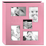 Pioneer 4 x 6 In. Collage Embossed Baby 4-UP Photo Album (240 Photos) - Pink