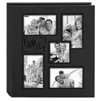 Pioneer 5-up Collage Embossed Family Photo Album - Black (240 4x6 photos) 0