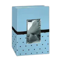 Pioneer 4 x 6 In. Baby Embroidered Frame Fabric Photo Album (100 Pages)-Blue 0