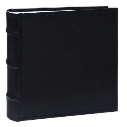 Pioneer 4 x 6 In. Sewn Leather Bi-Directional Photo Album (100 Photos)-Black