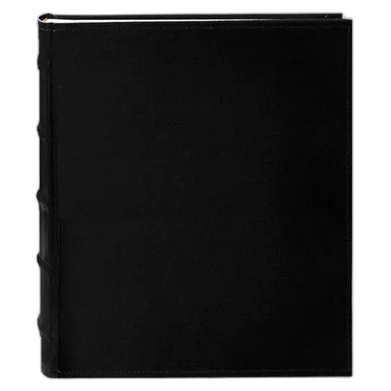 Pioneer 4 x 6 In. Sewn Leather Bi-Directional Photo Album (200 Photos)-Black