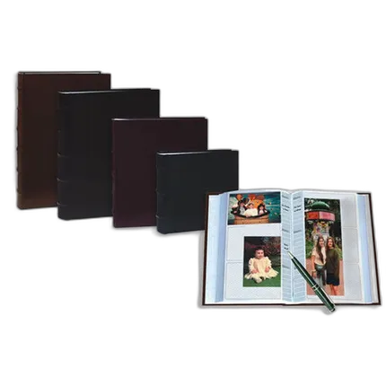 Pioneer 5 x 7 In. Sewn Leather Bi-Directional Photo Album(200 Photos)-4 Pack