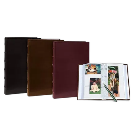 Pioneer Sewn Leather Bi-Directional Photo Album - Assorted 4 Pack