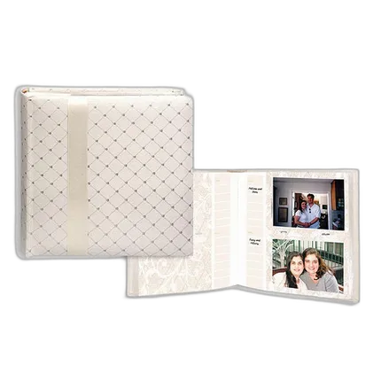 Pioneer 4 x 6 In. Wedding Ribbon Photo Album w/ Diamond Accents (200 Photos)