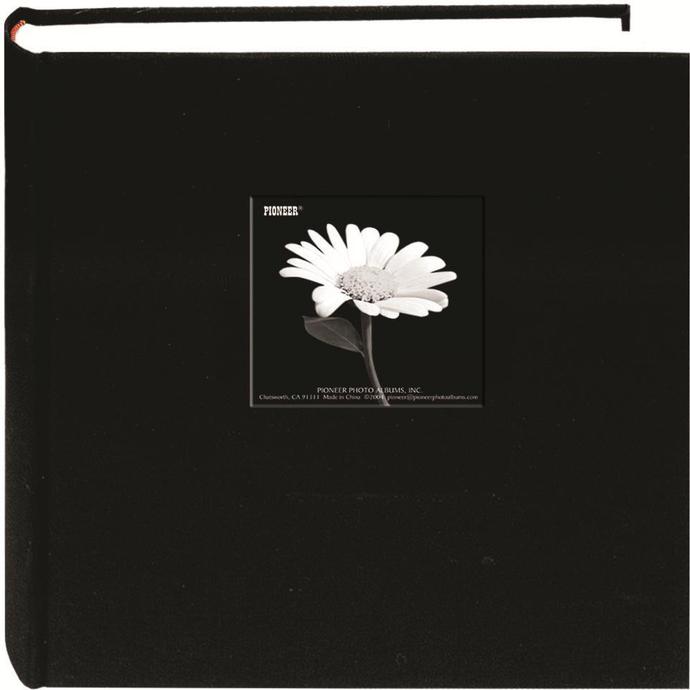 Pioneer Fabric Frame Bi-Directional Photo Album, 200 5x7 Photos, Deep Black