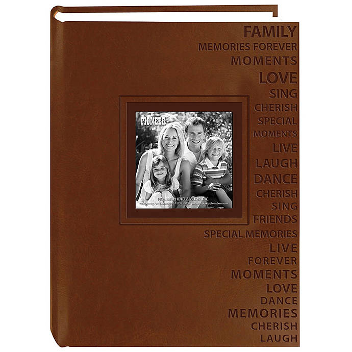 Pioneer Embossed Frame Front Brown Album 3-Up