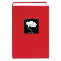 Pioneer 4 x 6 In. Fabric Frame Bi-Directional Photo Album (300 Photos) - Red 1