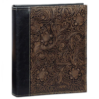Pioneer 4 x 6 In. Normandy Embossed Scroll Photo Album (208 Photos) - Black 0