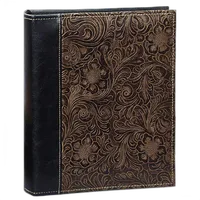 Pioneer 4 x 6 In. Normandy Embossed Scroll Photo Album (208 Photos) - Black 0