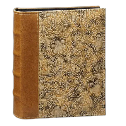 Pioneer 4 x 6 In. Normandy Embossed Scroll Photo Album (208 Photos) - Tan
