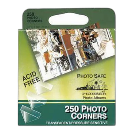 Pioneer Self Adhesive Clear Photo Corners (250 Tabs) Self Adhesive and Acid Free