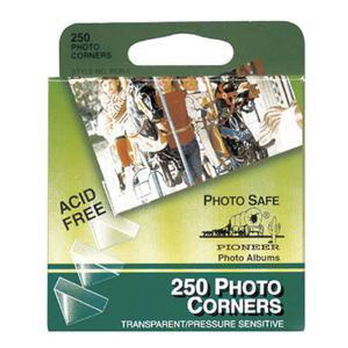 Pioneer Self Adhesive Clear Photo Corners (250 Tabs) Self Adhesive and Acid Free Mounting