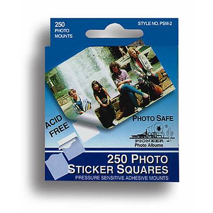 Pioneer Photo Mounts Double Sided Self-Stick Square Tabs (250 Photos)