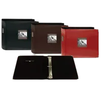 Pioneer Sewn 3-Ring Frame Scrapbook Boxes with Ribbon Closure - Red 1