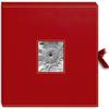 Pioneer Sewn 3-Ring Frame Scrapbook Boxes with Ribbon Closure - Red