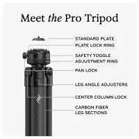 Peak Design Pro Lite Tripod Black Carbon Fiber Legs (Xx Max Height) 1