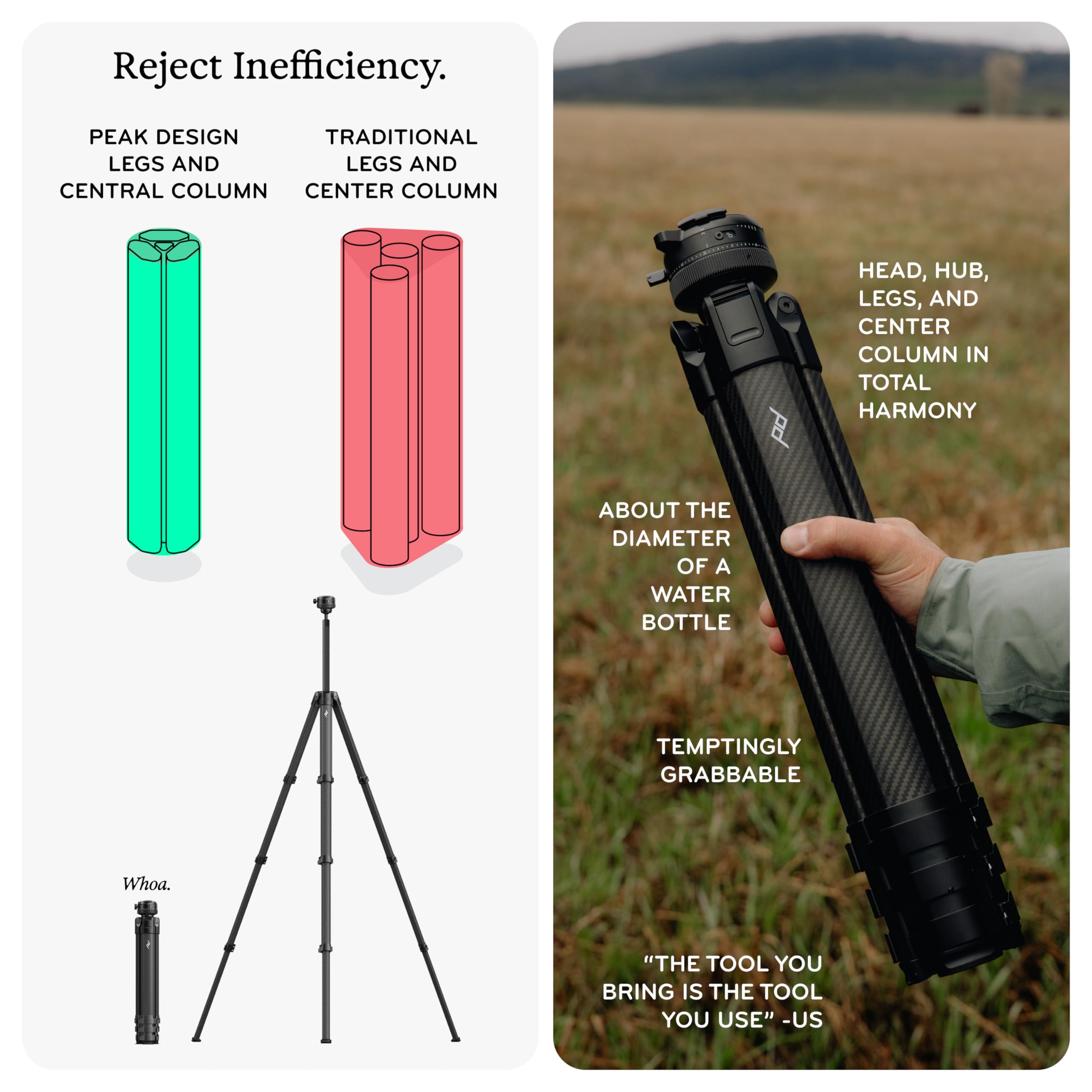Peak Design Pro Lite Tripod detail