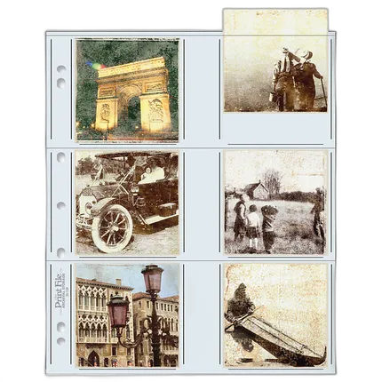Print File 33-12P Archival Storage Page for 12 Prints (3.5 x 3.5, 25