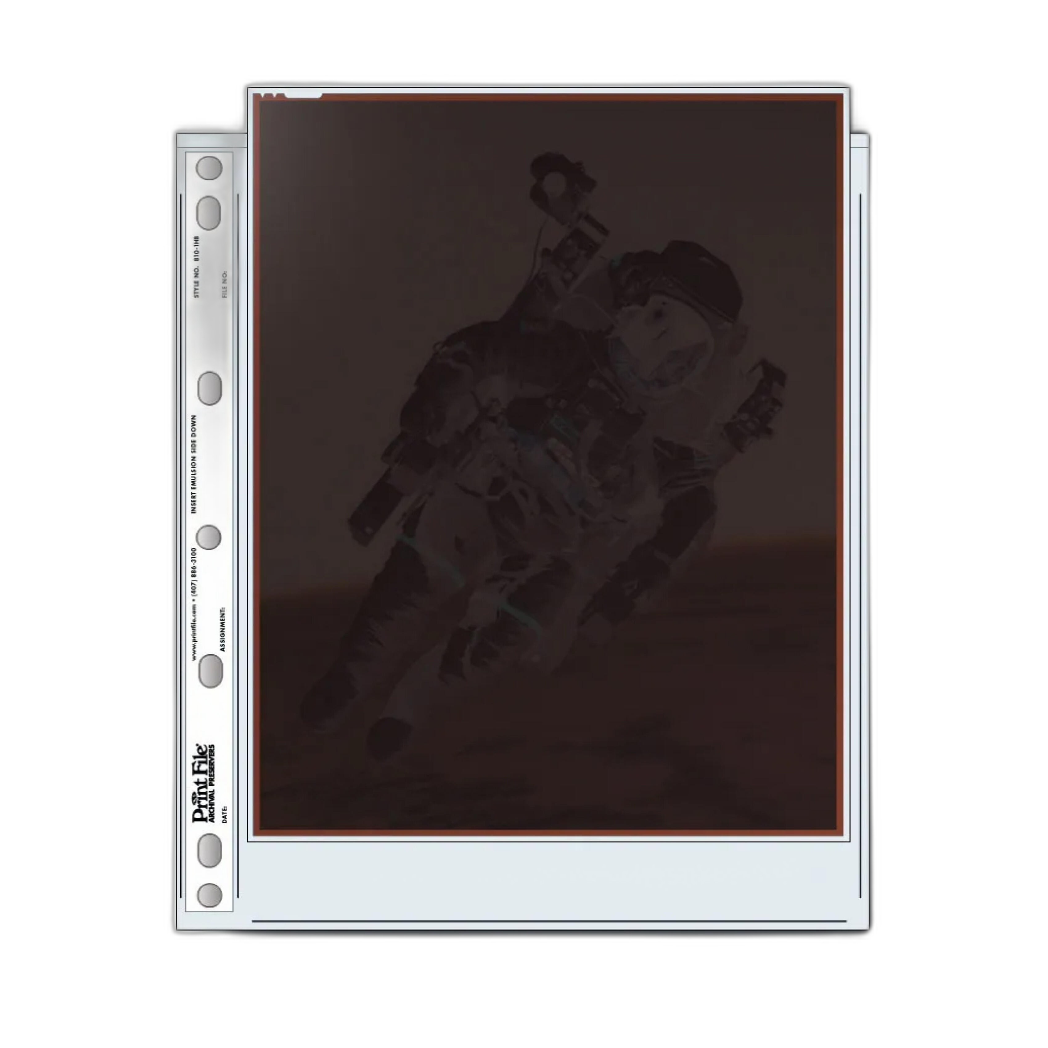 Print File single negative archival storage page