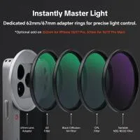 PGYTECH 67mm Filter Adapter Ring - iPhone 16 Pro Max 2