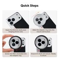PGYTECH 67mm Filter Adapter Ring - iPhone 16 Pro Max 4