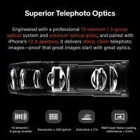PGYTECH 2X Telephoto Lens -  iPhone 16 Pro 2
