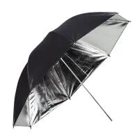 Phottix Reflective Studio Umbrella, Silver/ Black - 40in/ 101cm 0