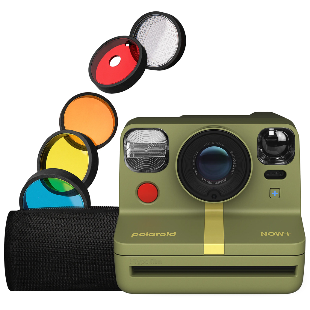 Polaroid Now 2nd Generation I Type Instant Film Camera Forest Green 5 Lens Filter Kit