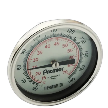 Doran 2.5in LDT Adjustable Luminescent Dial Thermometer with 8in Stem