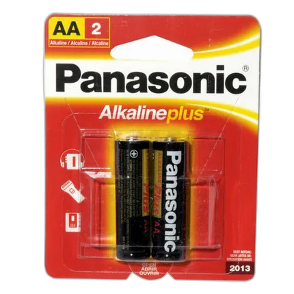 Panasonic Alkaline Plus AA 2 Pack Batteries