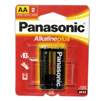 Panasonic Alkaline Plus AA 2 Pack Batteries 0