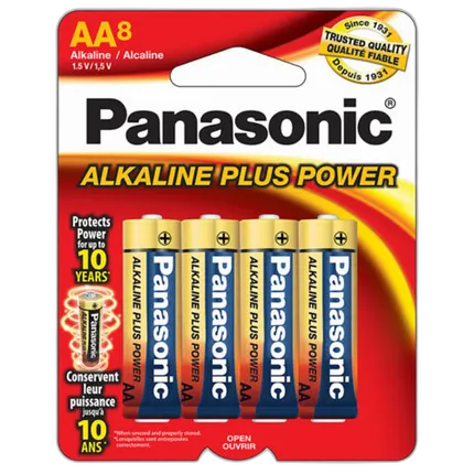 Panasonic Alkaline Plus AA 8 Pack Batteries