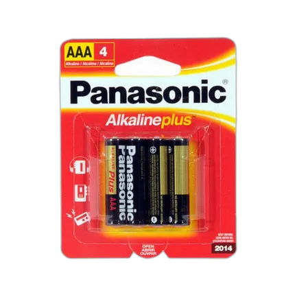 PANASONIC AAA ALKALINE 4-PACK BATTERIES